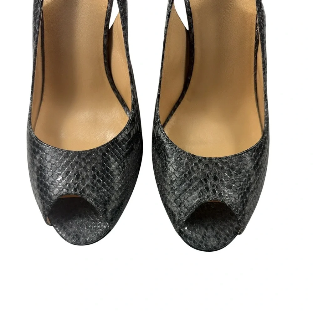 Cole Haan Carma OT Air Sling Black Snakeskin Print Heels Size 11 B D32155